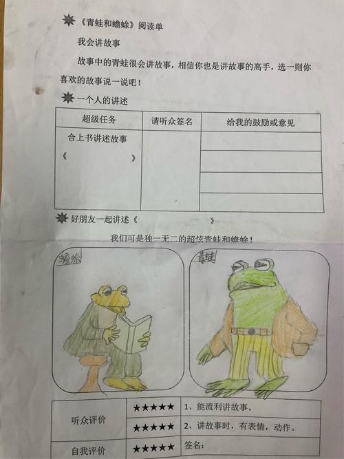 青蛙与蟾蜍手抄报图片